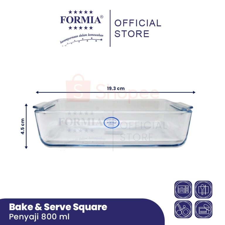 Formia Loyang Kaca Bake & Serve Persegi 800 ml