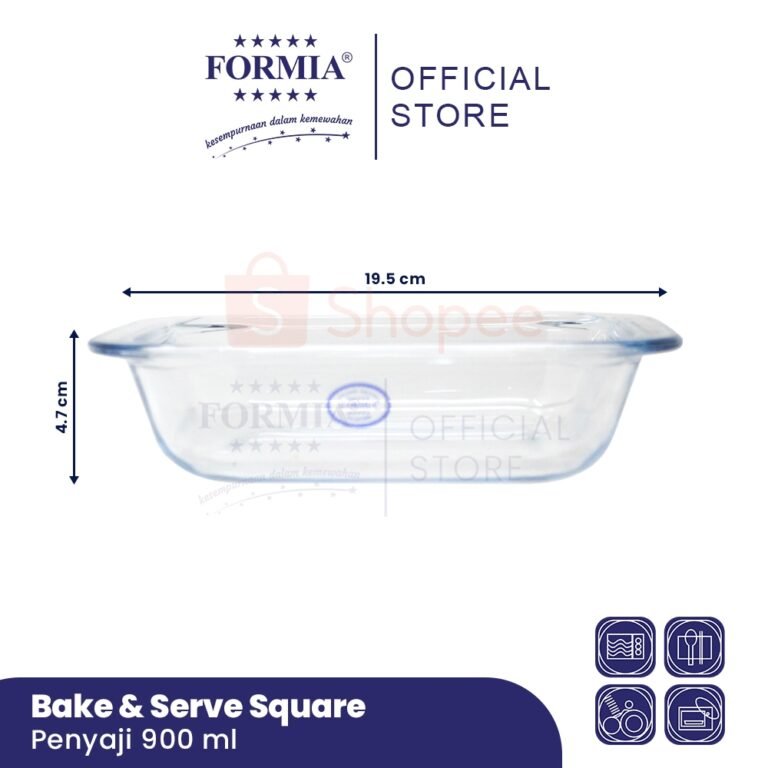 Formia Loyang Kaca Bake & Serve Persegi 900 ml