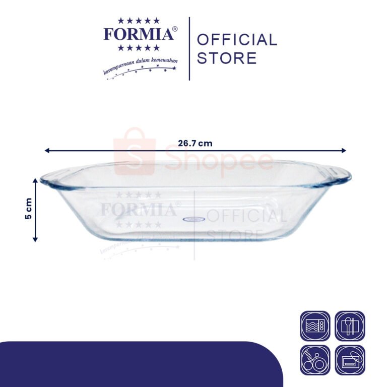 Formia Loyang Kaca Bake & Serve persegi panjang Dish 800 Ml