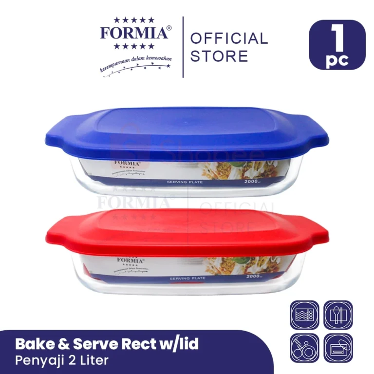 Formia Penyaji Makanan Bake & Serve Rect 2 Liter w lid