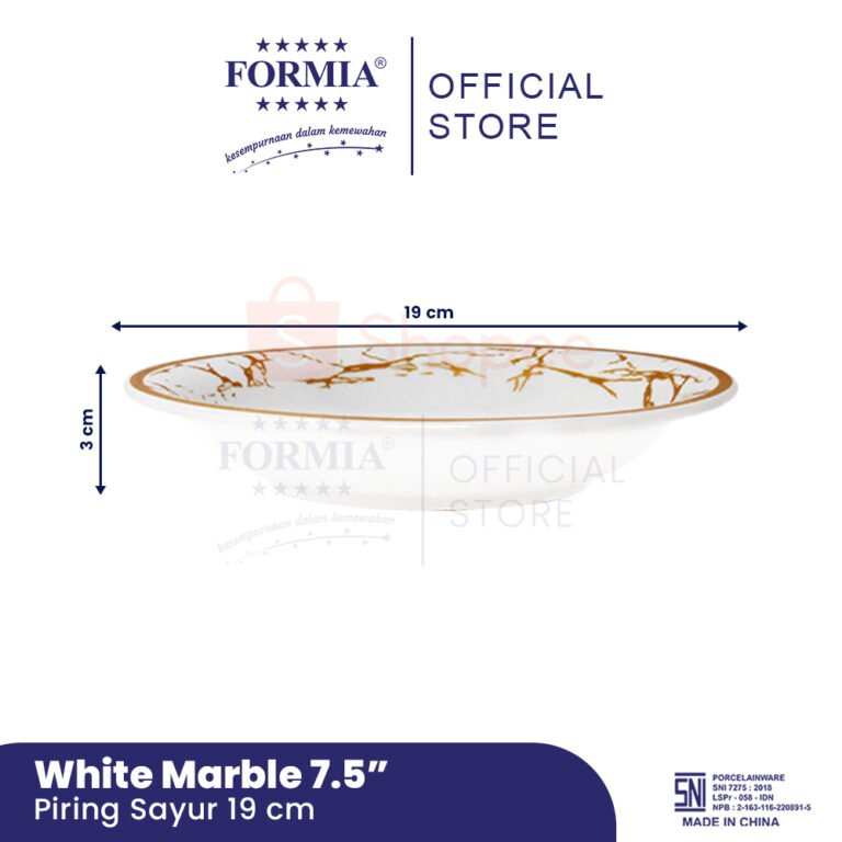 Shopee FR3101075 - Formia Soup Plate 75 Inci White Marble-01