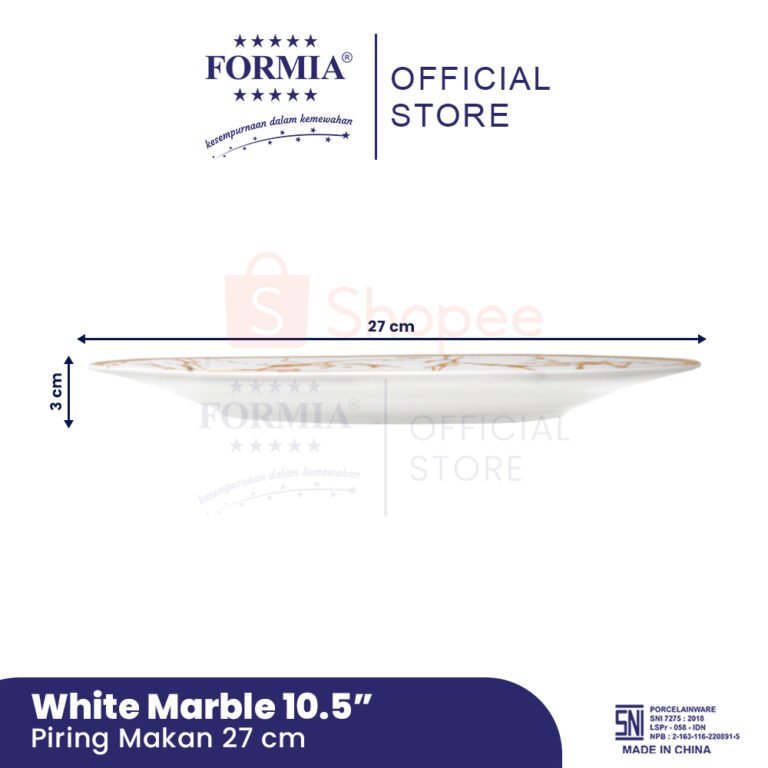 Shopee FR3101105 - Formia Dinner Plate 105 Inci White Marble-03