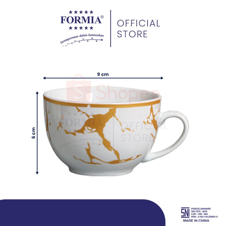 Shopee - FR31012220WM - Formia Cup Saucer Set White Marble Round-01