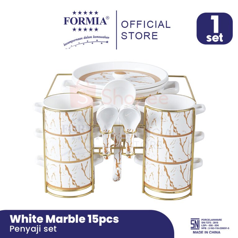 Shopee FR31013015 - Formia White Marble 15 Pc Soup Set-01