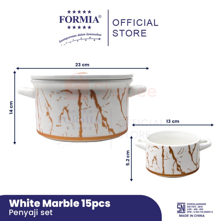 Shopee FR31013015 - Formia White Marble 15 Pc Soup Set-01