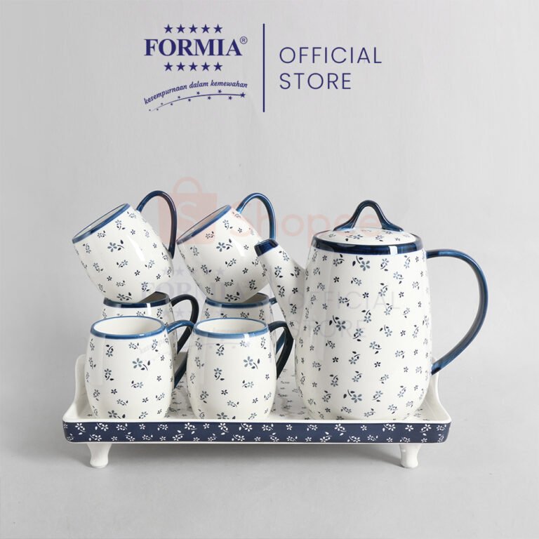 Shopee - FR31711DB - Teko Set With Nampan Daffodil Blue-05