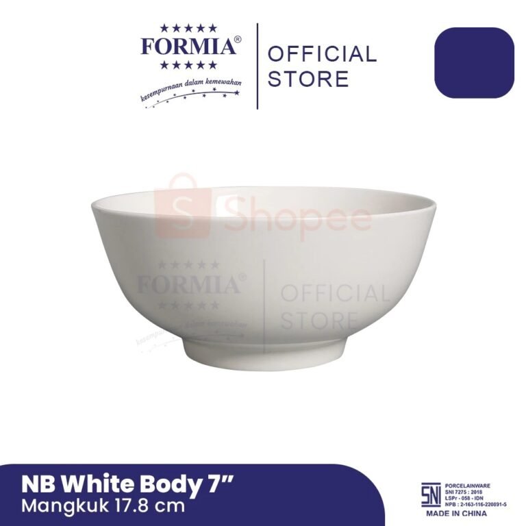Formia Mangkuk Keramik NB White Body 7 Inci