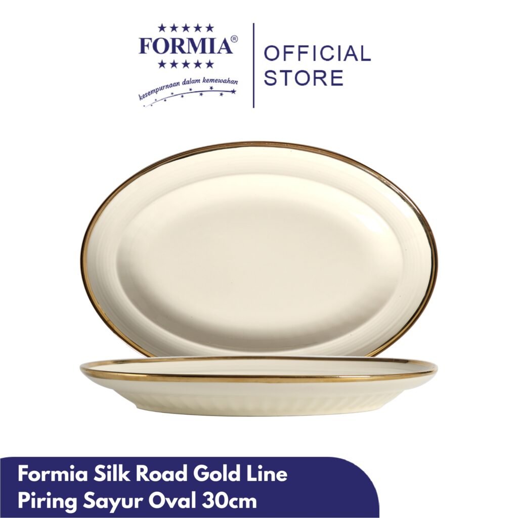 FR34718030 - FORMIA Silk Road Gold Line Piring Sayur Oval 30cm